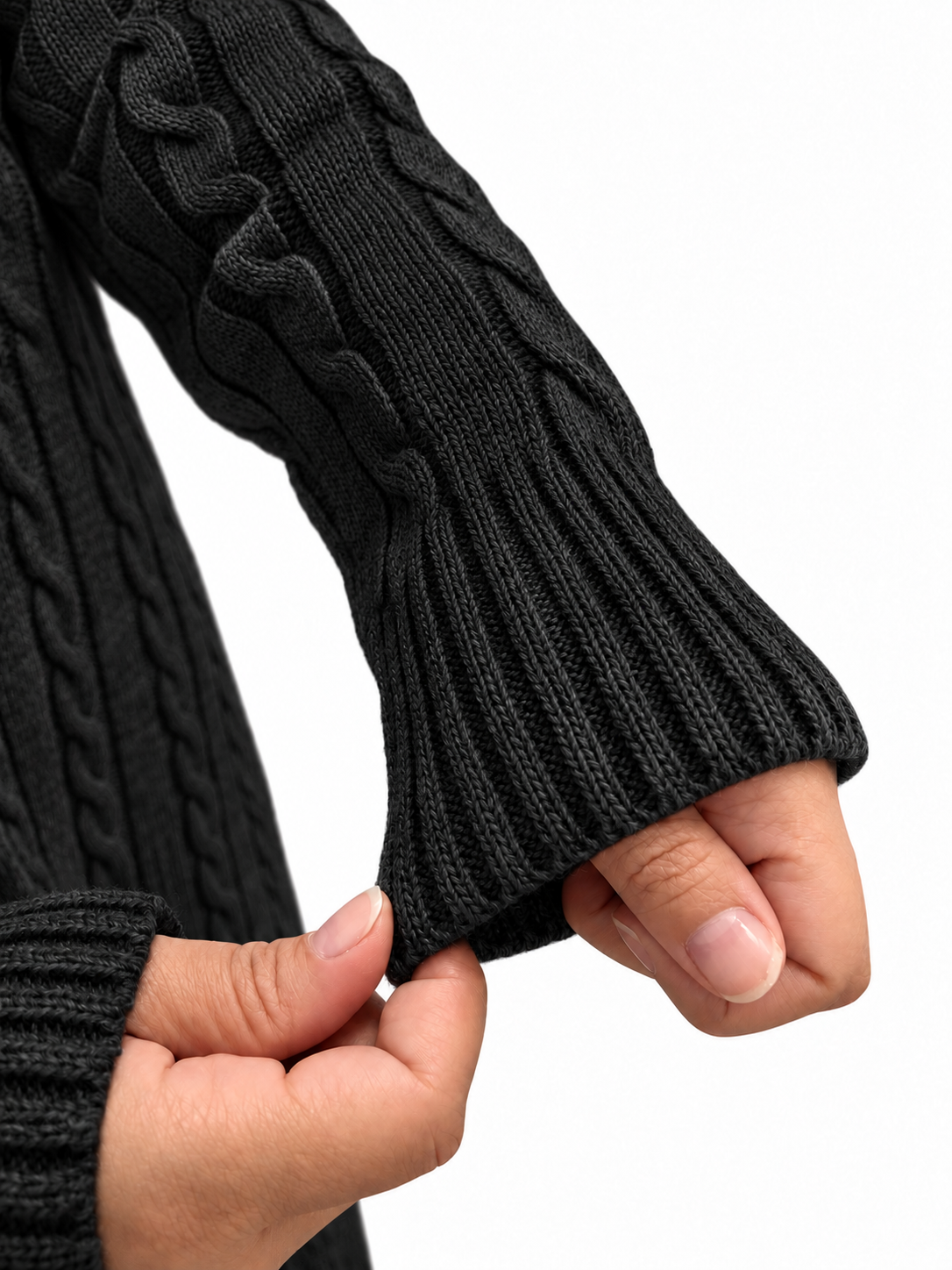 V-Neck Cable Knit Suit – 2 Pieces | ST007