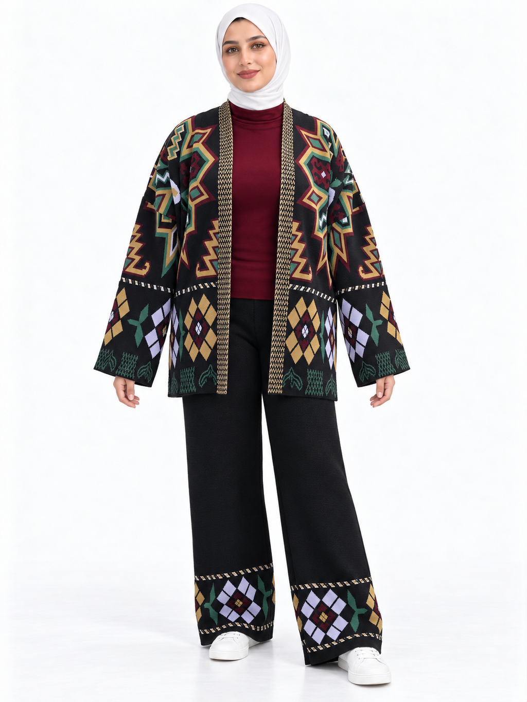 Geometric Knit Suit – 2 Pieces | ST002