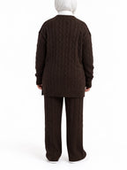 V-Neck Cable Knit Suit – 2 Pieces | ST007